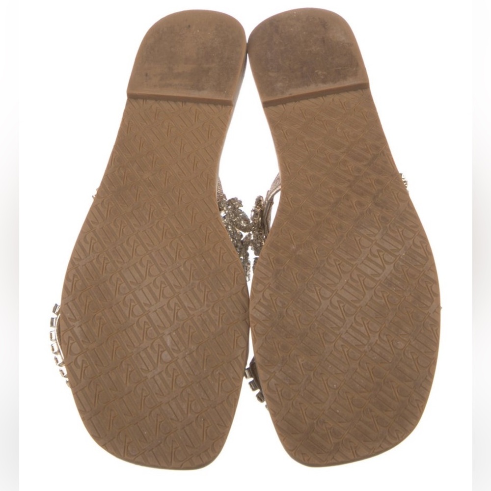 Badgley Mischka Silver Crystal Sandals - Picture 5 of 5